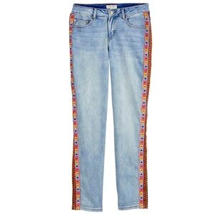 Tru Luxe Ribbon Tape Boyfriend Jean